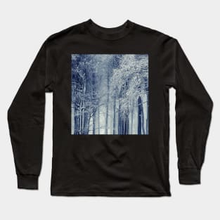 Forest Covered In A Snow, Scandinavian, Nordic, Nature Photography Long Sleeve T-Shirt